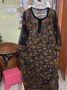 Black Chikankari Kurti
