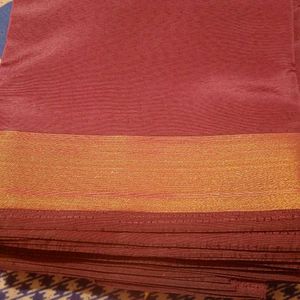 Elegant Mauve Saree With blouse Piece.