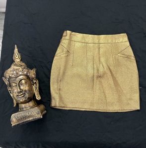 Gold Mini Skirt
