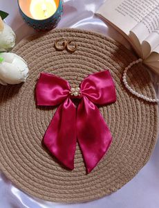Pink Bow Hair Clip