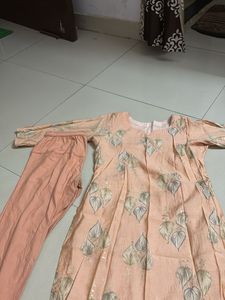 Peach Printed Kurta