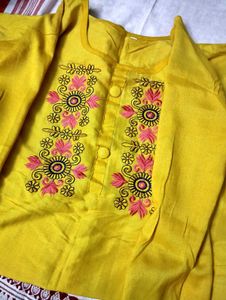 HANDWORK A-LINE KURTI