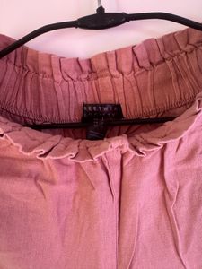 Peach Linean Women Pant