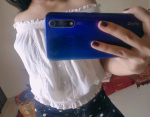 Off Shoulder Coquette Top Cream