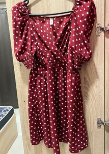Red Polka Dot Mini Dress | Cottagecore Vibe
