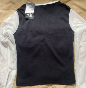 Mesh Sleeve Ruched Crop Top