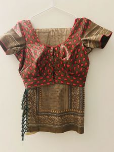 Mehendi Green Kalamkari Tussar Silk Saree