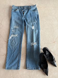 distressed jeans