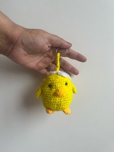 Crochet Chick Keychain