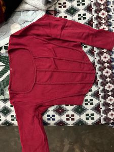 Maroon Corset Style Top