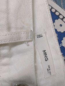 White Straight Leg Jeans