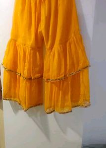 Embroidered Yellow Kurta Set