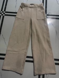 Beige Wide Leg Lounge Pants