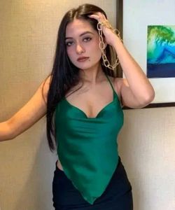 Backlace Emerald Green Halter Top✨