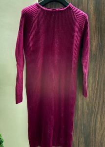 Ribbed Knit Midi Dress