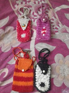 Beautiful Woolen Mobile Covers Pack Of 4