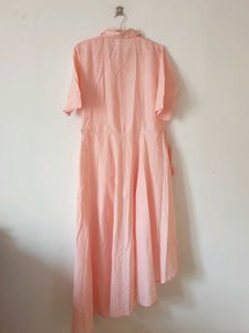 Peach High Low Hem Top