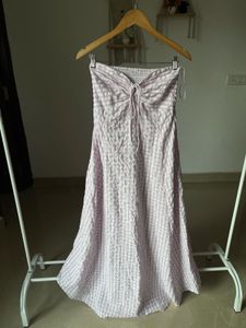 Lilac Cotton Tube Dress