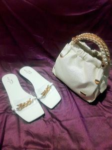 Gold Buckle Transparent Flat Sandals