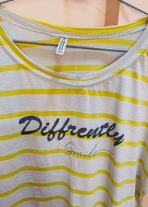 Yellow white T-shirt