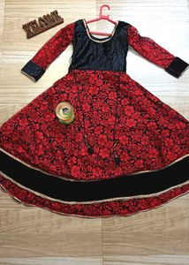 Anarkali floral design kurta