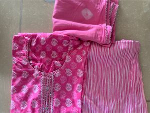 Beautiful Pink Suit With Dupatta Of xxl Size
