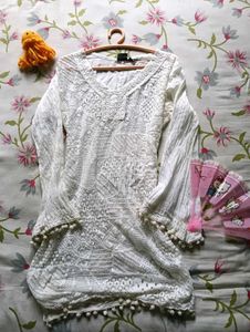 White Kurthi Pure Cotton