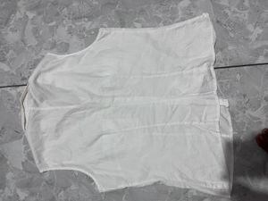 White Sleeveless Shirt