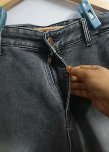 Gray Denim Pants