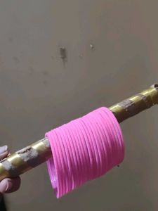 Pink Velvet Bangles