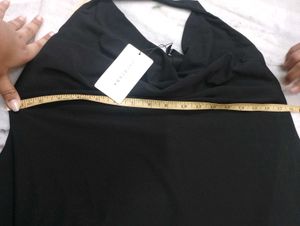 Elegant Black Halter Dress