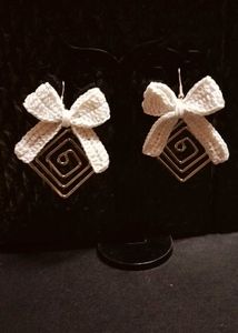 Crochet Bow Earrings