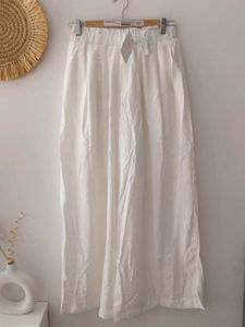 Korean Aesthetic White Flare Pants