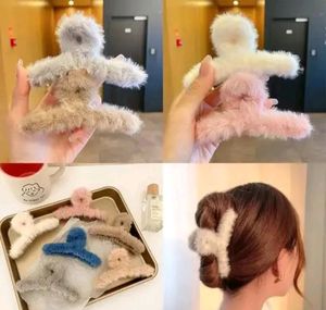 4 Pcs Fleece Fur Large Hair Clutchers