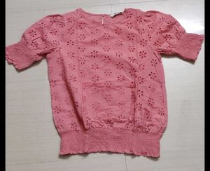 pink schifli dnmx top