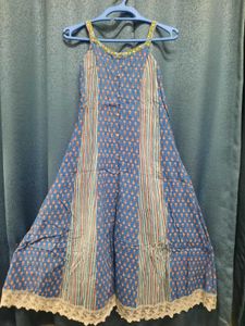Cute Blue Dress Or Kurti With Slit In Front