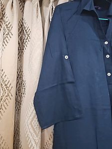 Black Uneven Kurta