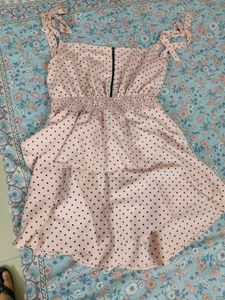 Pink Polka Dot Ruffle Top🩷