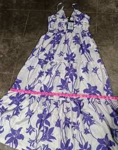Floral Print Tiered Midi Dress