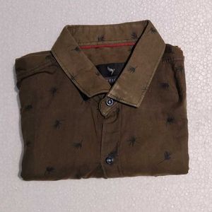 Olive Green Button-Down Shirt