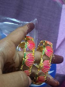Gold Bangles - Set of 2