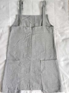 Gray Sleeveless Pinafore Dress❤️