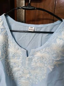 Embroidered Blue Kurta