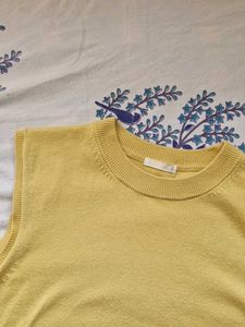 Vintage Sleeveless Knit Top - Sunshine Yellow