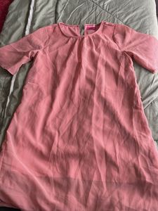 Peach Chiffon Tunic Top