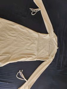 Brand new trumpet sleeves square neck Aline white