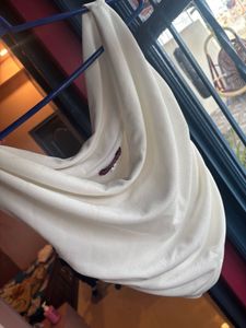 White Cowl Neck Top