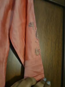 FAB india Elegant Peach Kurta
