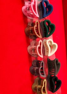Heart Hair Clips set of 12 pcs different colours