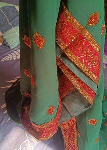 Beautiful 😍Green Saree